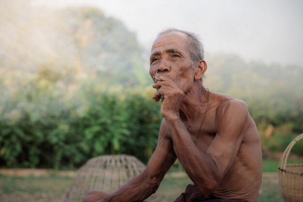 Thai Naked Old Man